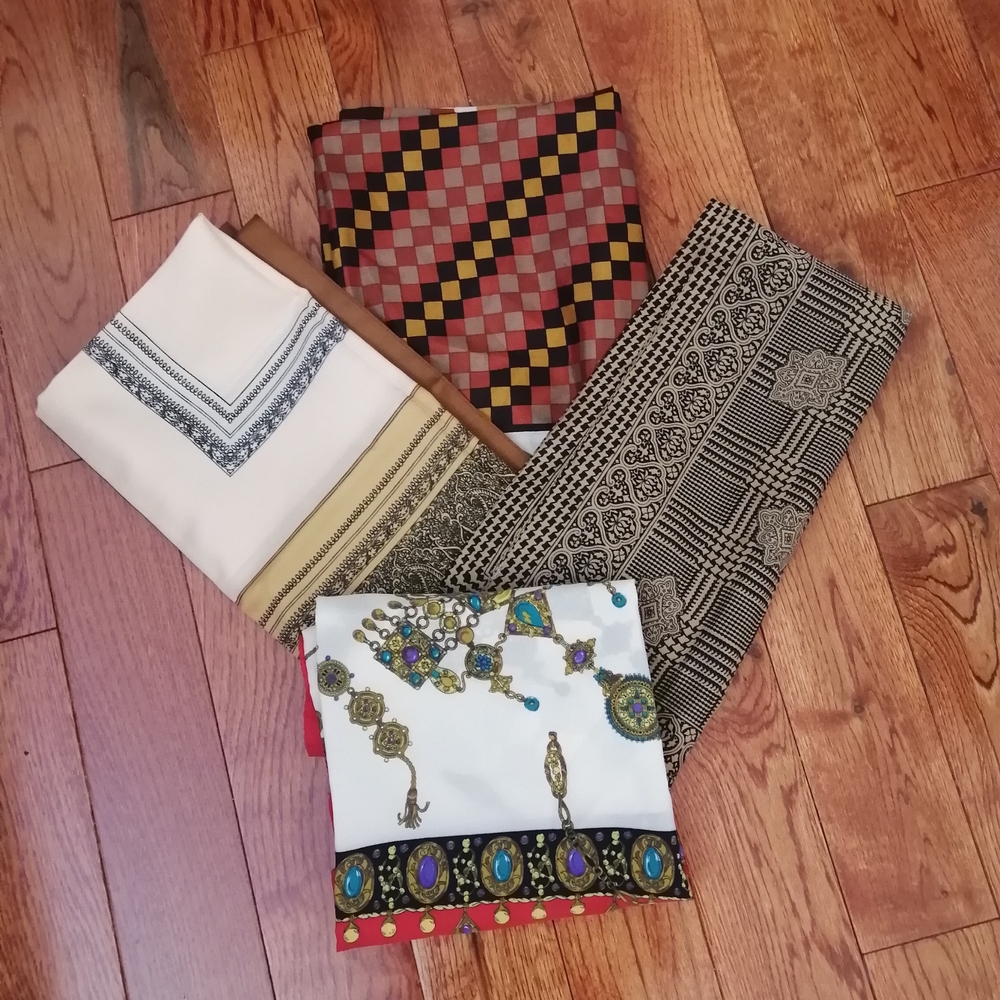 Multicolor Patterned Scarves Set
